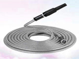 50ft Metal Garden Hose - Retractable Water Hose with Strong Outer Shell, Flexible Design V1263-JX-4521