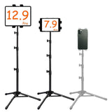 Adjustable 4.7-12.9" Stable Tripod Floor Stand Lazy Tablet Mount Holder for iPad V767-MGF021