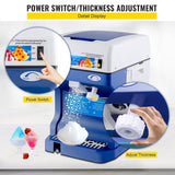 Ice Shaver 265LBS/Hour Snow Cone Frozen Ice Shaving Slushie Dessert Maker Stainless Steel Food Grade V952-BBJ168SY000000001V3