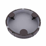 Kids Outdoor Sandpit Toys Sandbox 121cm Round Brown 3 Seats Cover Liner SAND-PE-CCL-BR