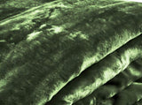 Laura Hill 800-GSM Mink Blanket Queen Size Double-Sided Soft Plush Bed Faux Throw Rug Green MNKHV-GN