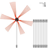 Chimney Sweep Kit 33FT Cleaning Kit Nylon Sooteater Cleaning Kit Flexible Brush Head V952-10MYCS00000000001V0