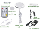 LED Under Cabinet Puck Lights, Temperature Changeable Under Counter LightingWarmWhite Dual V1171-CC-BOM001391