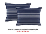 Bianca Pair of Regent European Pillowcases 65 x 65cm V442-BCA-PILLOWC-REGENT-NAVY-EU
