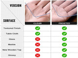 Clear Table Protector 24 x 48 Inch - 2mm Thick Plastic Table Cover, Clear Table Cover Protector V1258-DP02-WO-1109