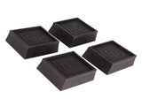 Furniture Riser 2 Inch Stackable TPU Square Desk Riser Heavy Duty Waterproof Anti Slip Black V1294-YM0714-3113210209411