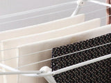 Mini Double-Wing Floor-Standing Folding Clothes Drying Rack-White V1161-108767