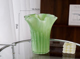 Nordic-Style Glass Vase - Elegant Fluted Flower Vase for Home Decor V888-ELOSUNG25576