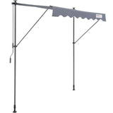 VEVOR Manual Retractable Awning, 78" Outdoor Retractable Awning Sunshade Shelter, Adjustable V952-SSSZYPHSLZS7QYB12V0