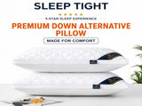 High Rebound Quilted Hotel Pillow Set 2 Pack - Anti Collapse Brushed Fabric Bed Sleeping Pillows for V888-ELOSUNG55187-3