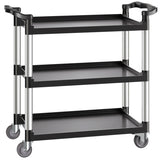 VEVOR Heavy Duty Utility Cart 500 lbs Capacity 3-tier Service Cart with Wheels V952-SXSYTCDHHS3CWUDT9V0