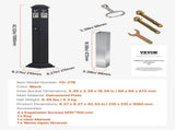 Cigarette Butt Receptacle, Weatherproof Cigarette Butt Container with 4 Disposal Openings & Top V952-SYYHTLSKZFTTQ80S0V0