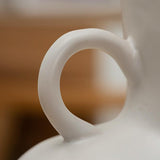Small White Ceramic Vase For Home Decor With Dried Flower Design PRL-6007722750DBT