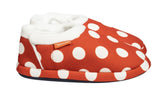 ARCHLINE Orthotic Slippers CLOSED Back Scuffs Moccasins Pain Relief - Red Polka Dots - EUR 42 V563-AS501-42