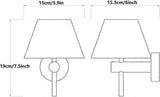 Battery Operated Wall Sconces Set of 2, USB Rechargeable Wireless Lamps, Remote, Linen Shade V1263-JX-5781