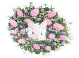 Easter Bunny Wreath Hanging Artificialative Easter Wreath with Eggs for Spring Front Door Home V1294-YM0901-241111HL03-3