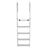 Retractable Dock Ladder, 5 Steps, Aluminum Alloy Pontoon Boat Swim Ladder, with Non-Slip Wide Steps, V952-MTZTSSSWPJ356MH3V001V0