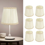 6Pcs Fabric Cloth Lampshade Lamp Cover Replacement for E14 Chandelier Wall Lamps Beige V1294-YM0901-3119200096411