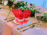 Red Paper plates and Napkins Set for Party Disposable Dinnerware with Bright Color and Unique Design V1370-AZ4-18279