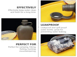1Set Camping Canteen Bottle Food Safe Material with Cover for Hiking and Mountaineering V1370-AZ4-15396