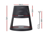 Grillz Fire Pit Deep Bowl Iron Outdoor Fireplace FPIT-BBQ-5473-BK