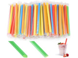 400PCS Jumbo Smoothie, Disposable Drinking, Colorful Boba, 0.43" Wide Plastic V1369-AZ3-W-08629