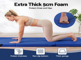 Everfit 180x60cm Gymnastics Mats Folding Exercise Floor Mat Portable 3 Fold Tumbling Mat Blue ECM-A-180-BL