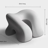 Blue-Grey Ergonomic Memory Foam Nap Pillow Hollow Design, Breathable Milk Silk Cover, Arm Support V888-ELOSUNG56309-4