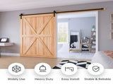 3m Heavy Duty Sliding Barn Single Door Hardware Kit Damper Track Rail Roller System V324-CS-BARNRAIL3M
