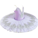 Ballet Tutu Dress Swan Dance Performance Costumes for Girls purple 160cm V1188-MAG101-04084-7