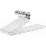 20 Pack Metal Trouser Hangers, Open End Hanger, Non-Slip Coating, Space Saving, 35Cm Length, White V1188-MS-227-0956