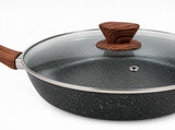 28cm PFOA Free Non-Stick Saute Pan with Lid, Marble-Effect Non-Stick Coating, Induction Compatible, V1181-CV0053-NEW