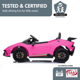 Kahuna Lamborghini Performante Kids Electric Ride On Car Remote Control Pink CAR-LAM-PK