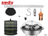 19 inch Bud Leaf Bowl Trimmer Tumble Stainless Steel Blades Twisted Spin Cut V465-86337