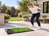 Centra Golf Hitting Mat Practice Dual Turf with Rubber Base Indoor Outdoor Green SP1127-AU