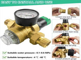 Home Plumbing Use Water Pressure Regulator, 34-Inch with Gauge and Mesh Filter, English Manual V1366-AZ2-W-21892