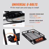 Roof Rack Cargo Basket 200 LBS 51"x36"x5" for SUV Truck with Luggage Bag V952-CDXLJJY251365ROA4V0
