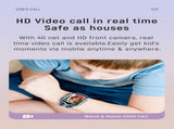 Smart Kids Phone Watch - 4G Video Call GPS Tracker Smartwatch with IPX7 Waterproof IPS Touch Screen V1258-SMARTWATCH-02-BLK