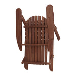 Gardeon Adirondack Outdoor Chairs Wooden Foldable Beach Chair Patio Furniture Brown FF-BEACH-NTLCHAIR-BR