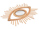 Nordic Makeup Mirror Rattan Woven Eye Shape Wall Hanging Mirror for Home Hotel Bathroom Decoration V1294-YM0523-3115210209611