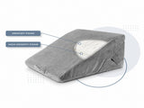 Adjustable Memory Foam Wedge Pillow with Washable Velvet Cover for Bed Sofa Reading V1181-MB0093-NEW