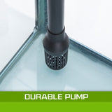 Aquarium Curved Glass RGB LED Fish Tank Set Filter Pump 52L V274-AQ-FT52L-BK