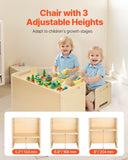 VEVOR Weaning Table and Chair Set Montessori Toddler Desk with 2 Chairs Wood V952-ETDNZY265201MXF9VV0