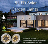 8 Pack LED Solar Pathway Lights Outdoor Solar Ground Lights V178-14728