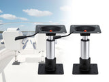 Seamanship Boat Seat Pedestal 3446cm Adjustable Gas Lift 360 Degrees Swivel 2 Pack BS-PED-GL-3446-BKX2