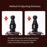 Vintage Solid Wood Manual Coffee Grinder Cast Iron Carved, Adjustable Grind, Pull-Out Drawer, No V1385-SYKFJ-WD-001
