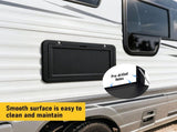 Aumerage Aluminium Folding Caravan Table Lockable, Space-Saving Portable Table with 50kg Capacity, V1181-AT005-BK