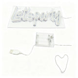 Neon Sign Sign, USB & Battery Operated Lets Party LED Light for Birthday Wedding Friend Party V1366-AZ2-W-06005
