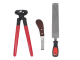 Hoof Repair Tool Kit Steel Double Sided File Hoof Trimmer Tool Kit for Horses Cattle Sheep Donkeys V1294-YM0703-3111230117711