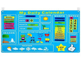 My First Daily Calendar Felt-Board for Toddlers 100x70cm Today Calendar Chart Hanging Board for Wall V1369-AZ3-W-12641